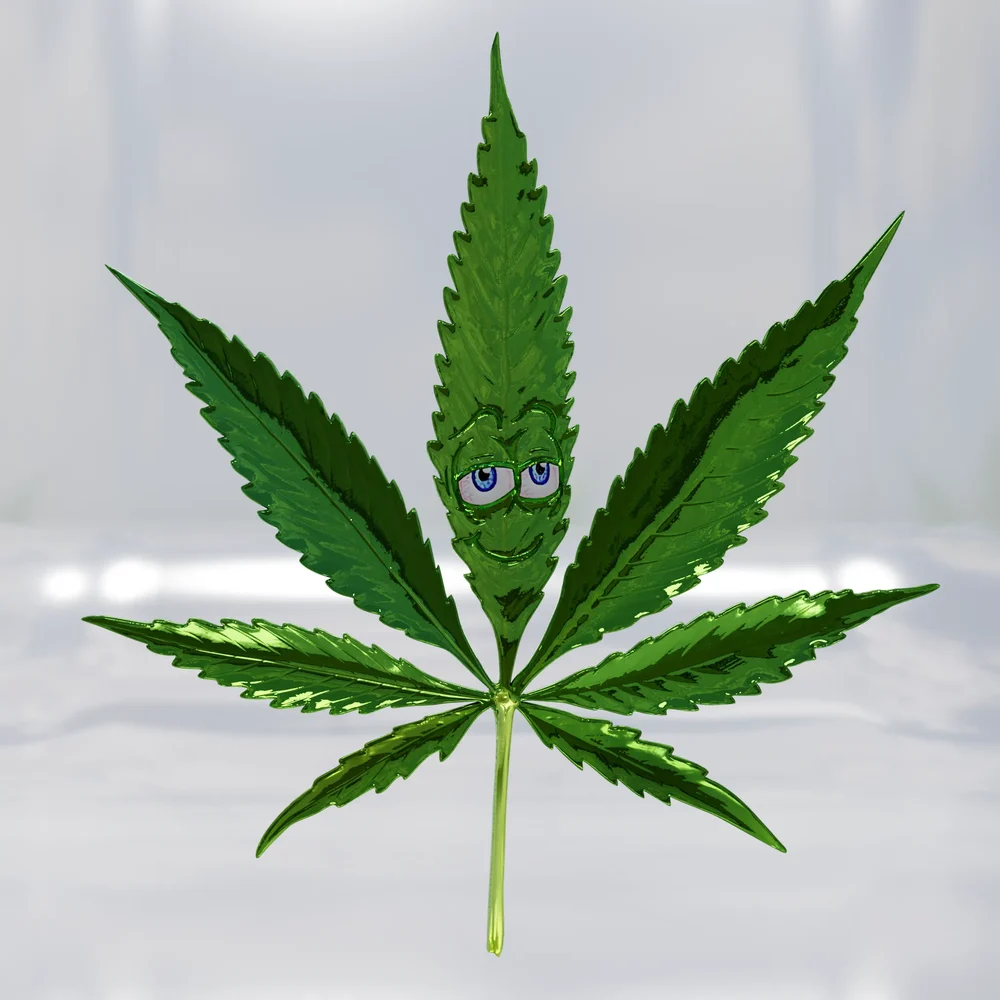 Cannabis Symbol With Bones