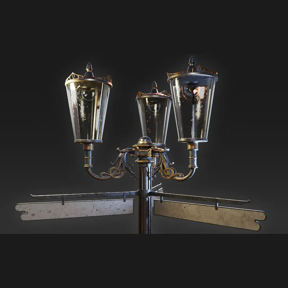 Vintage Victorian Street Lamp 002