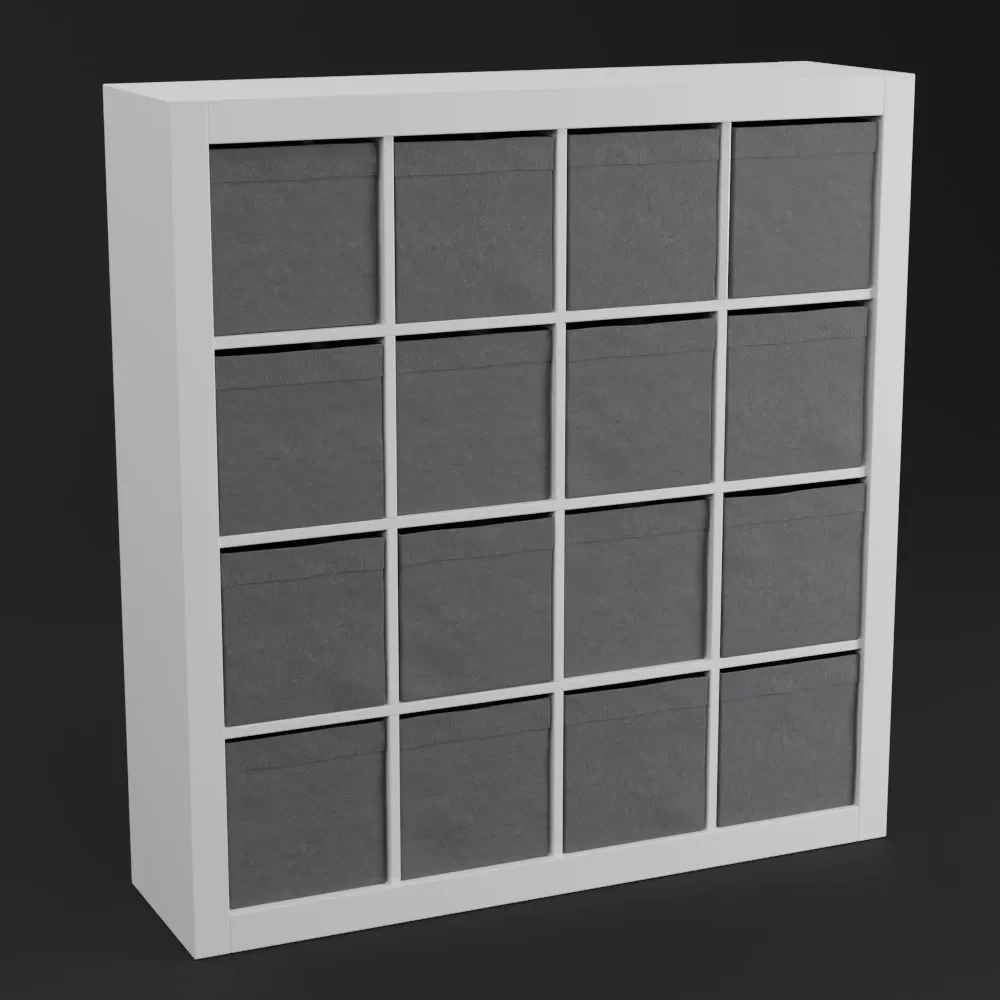 Ikea Like Shelf With 16 Boxes