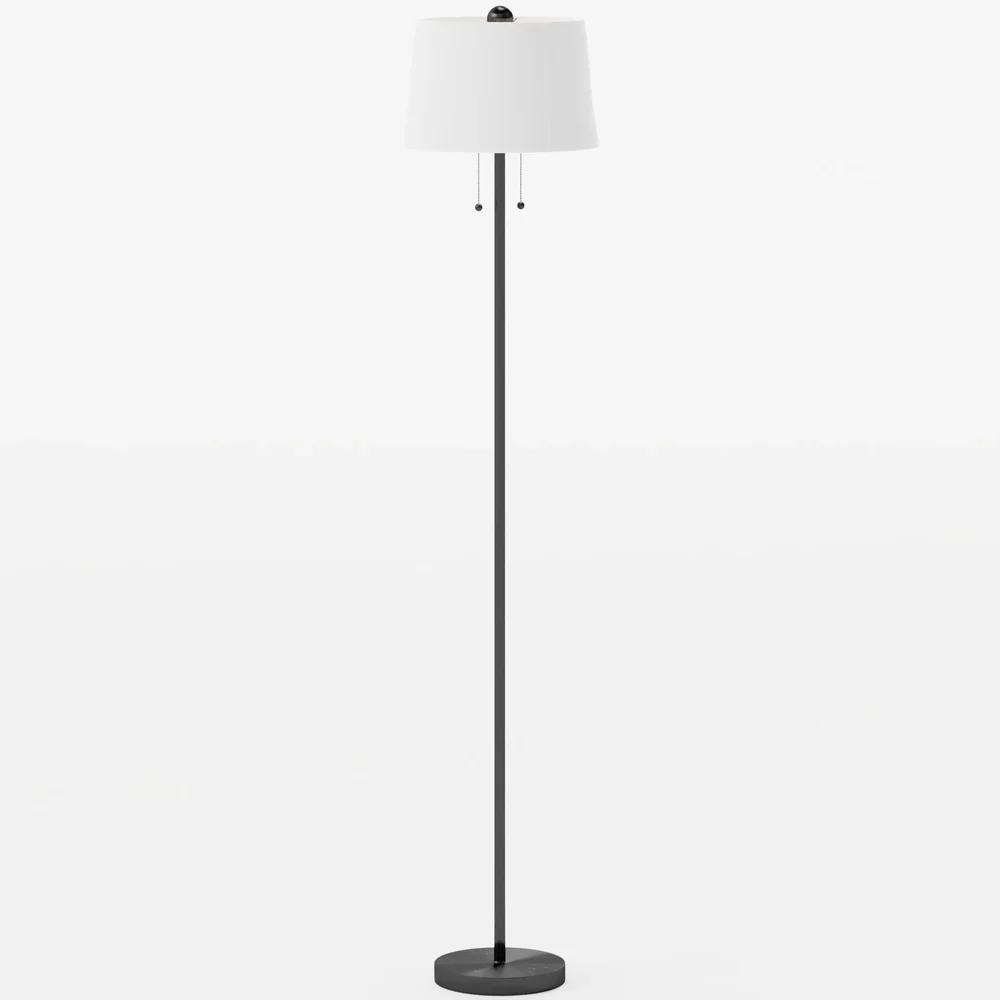 Shropshire Twin Pull Steel Floor Lamp