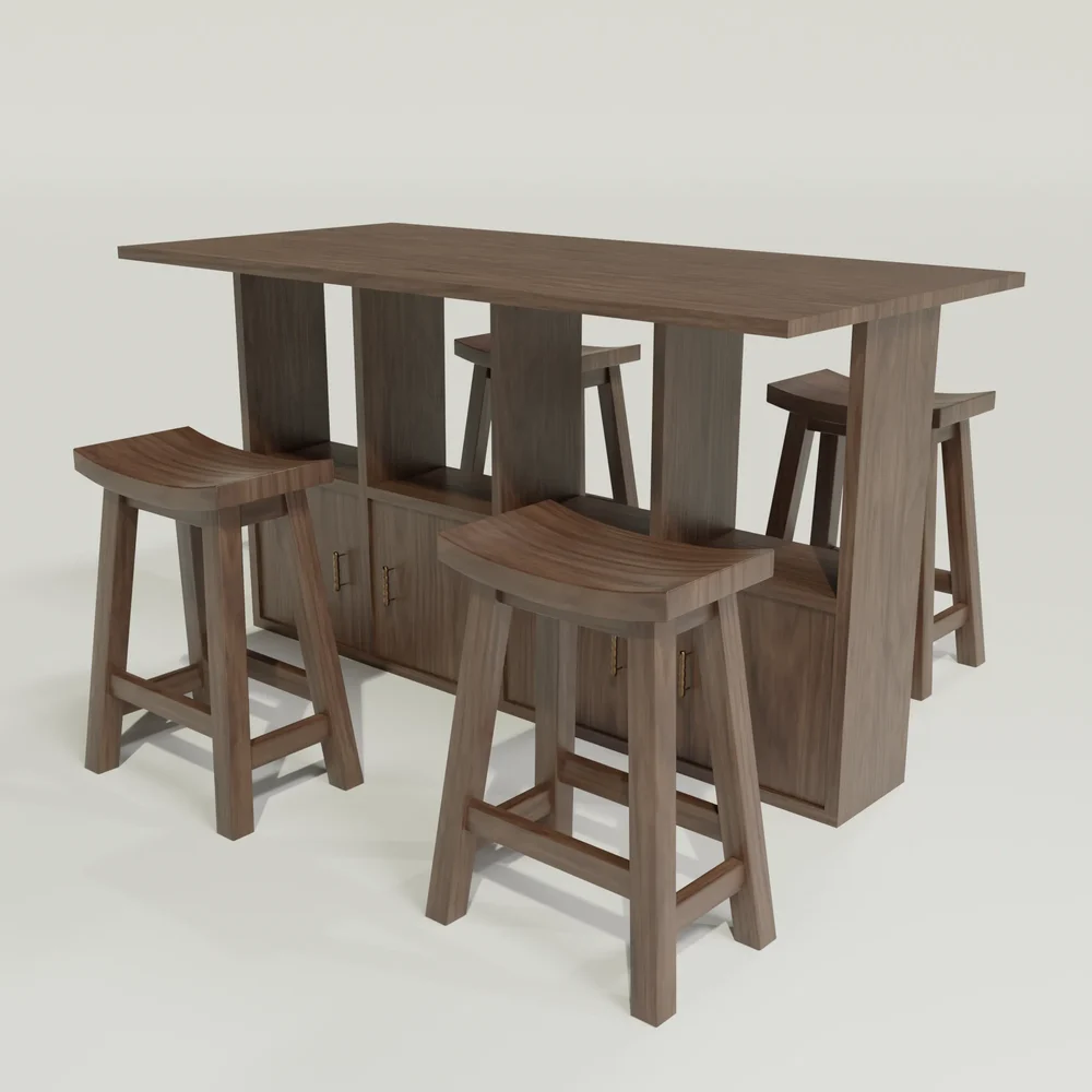 Bar Counter With Stools