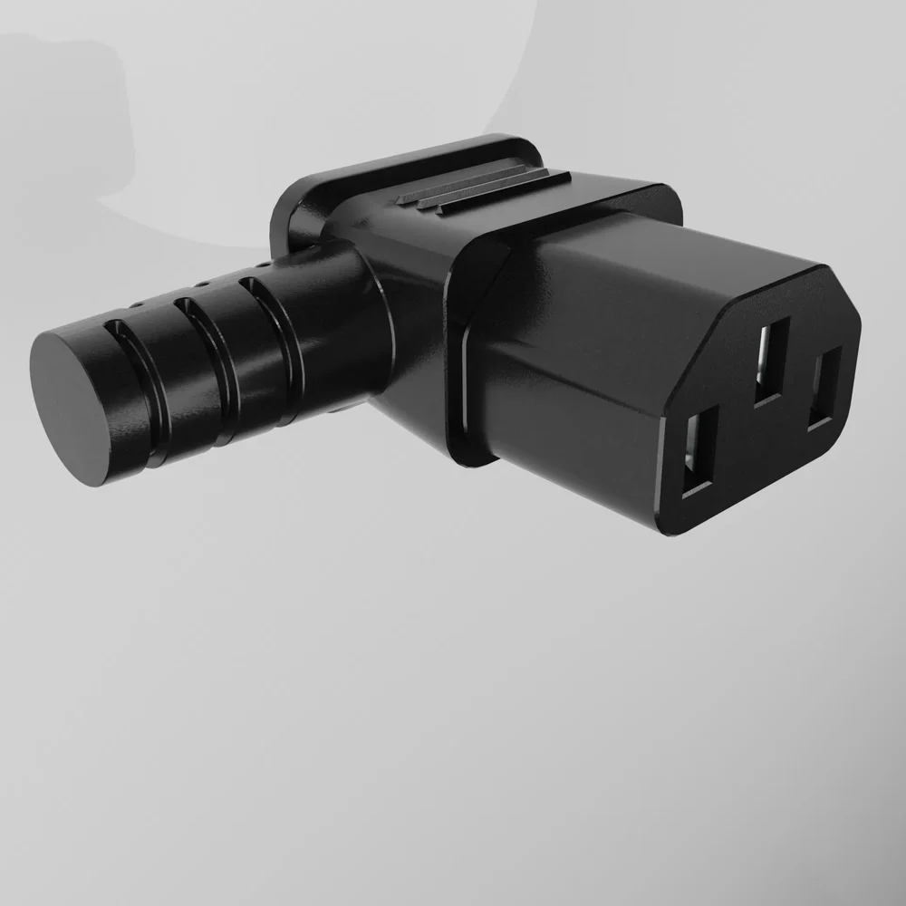 Iec Connector Type C14 - Left Strain Relief