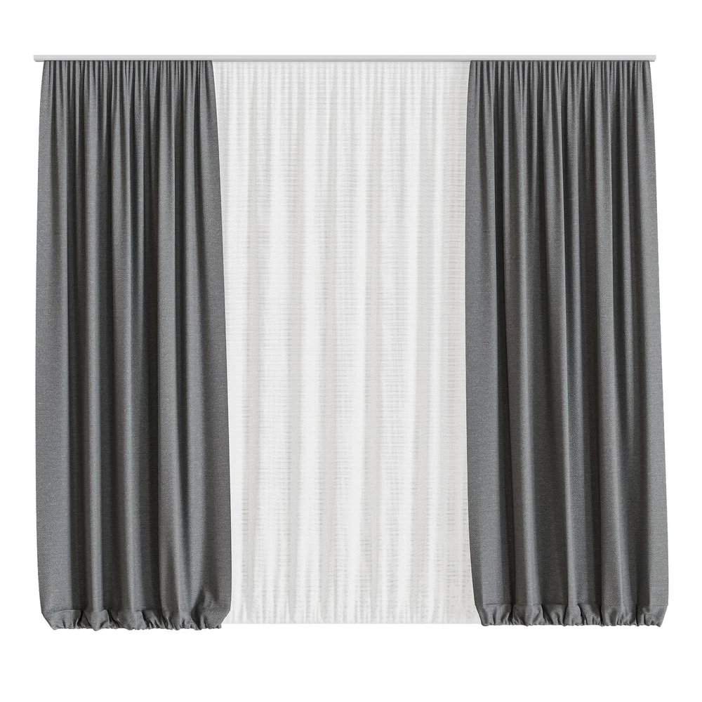 Linen Curtain Set 002