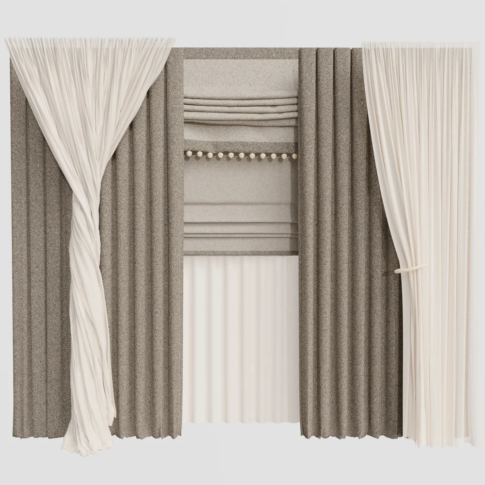 Gd Silk And Cotton Curtain
