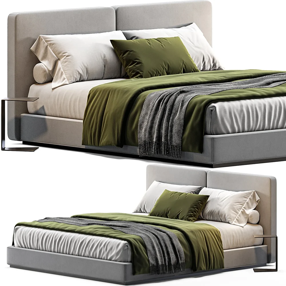 Bed Minotti Tatlin Ivory