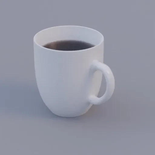 White Porcelain Mug With Coffee