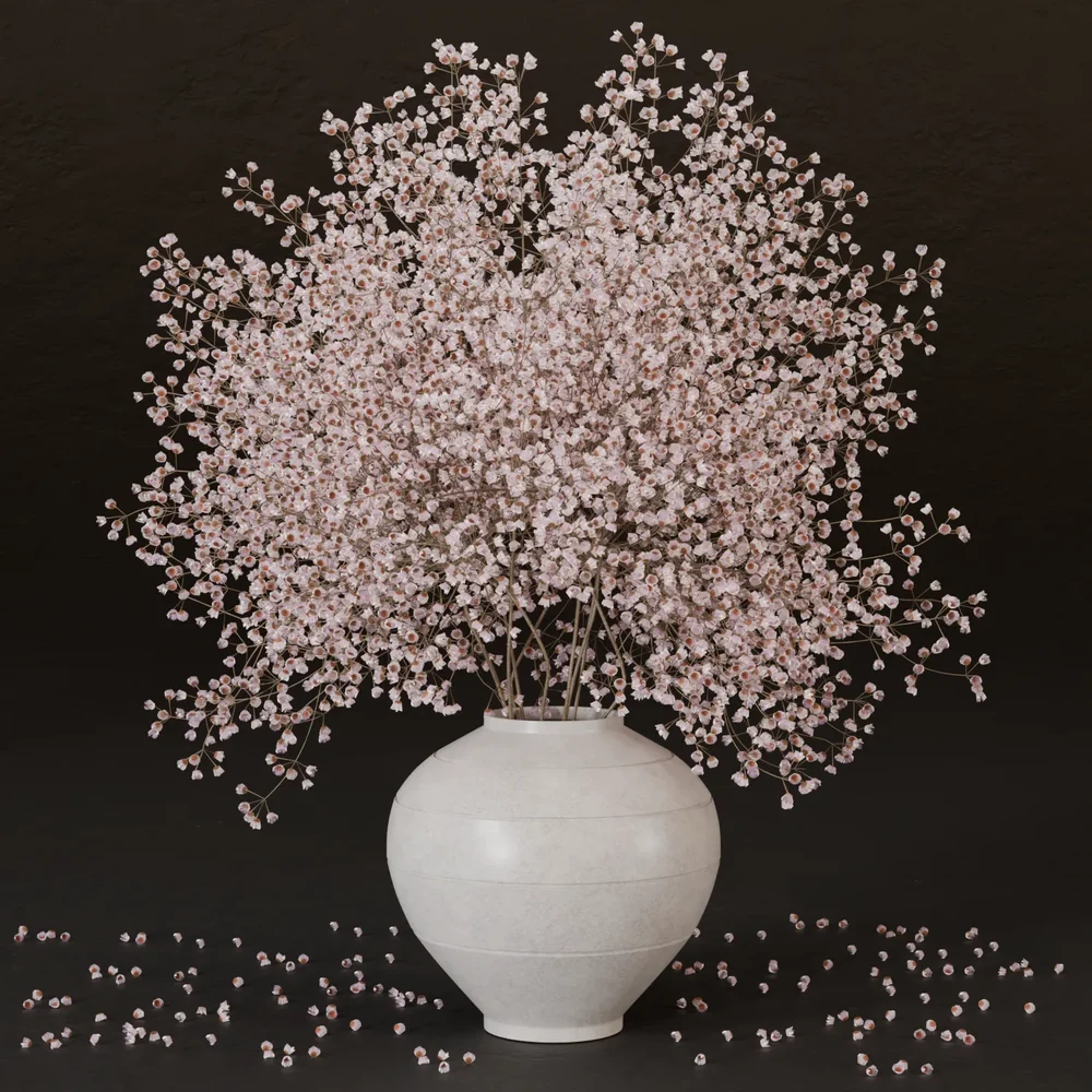 Sj-Subtle Gypsophila Art Bouquet