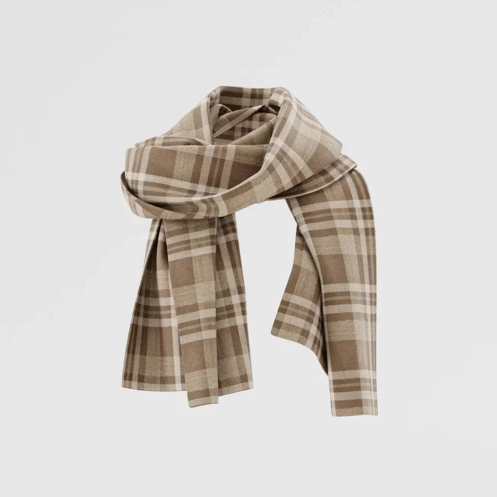 Beige Draped Scarf