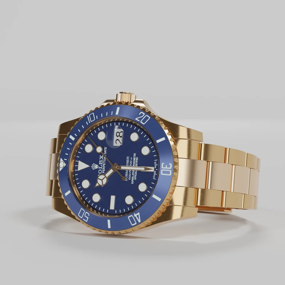 Rolex Submariner Date Gold Blue