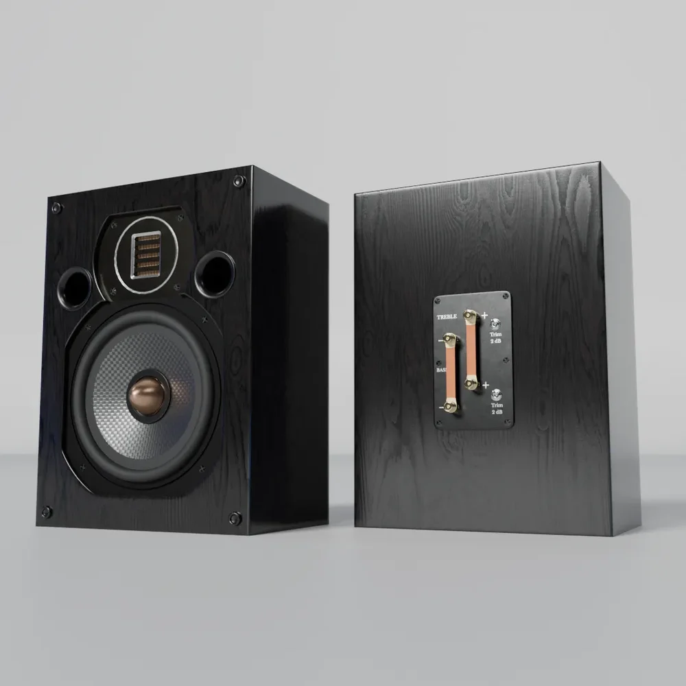 Hi Fi Audio Monitor 7 Inch Black Wood