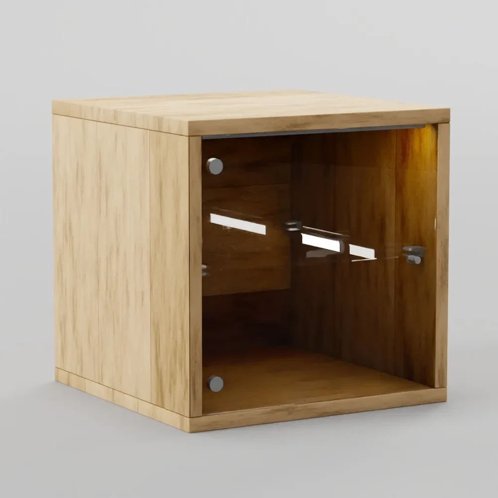 Wooden Wall Storage Cabinet 0.5x0.5x0.5