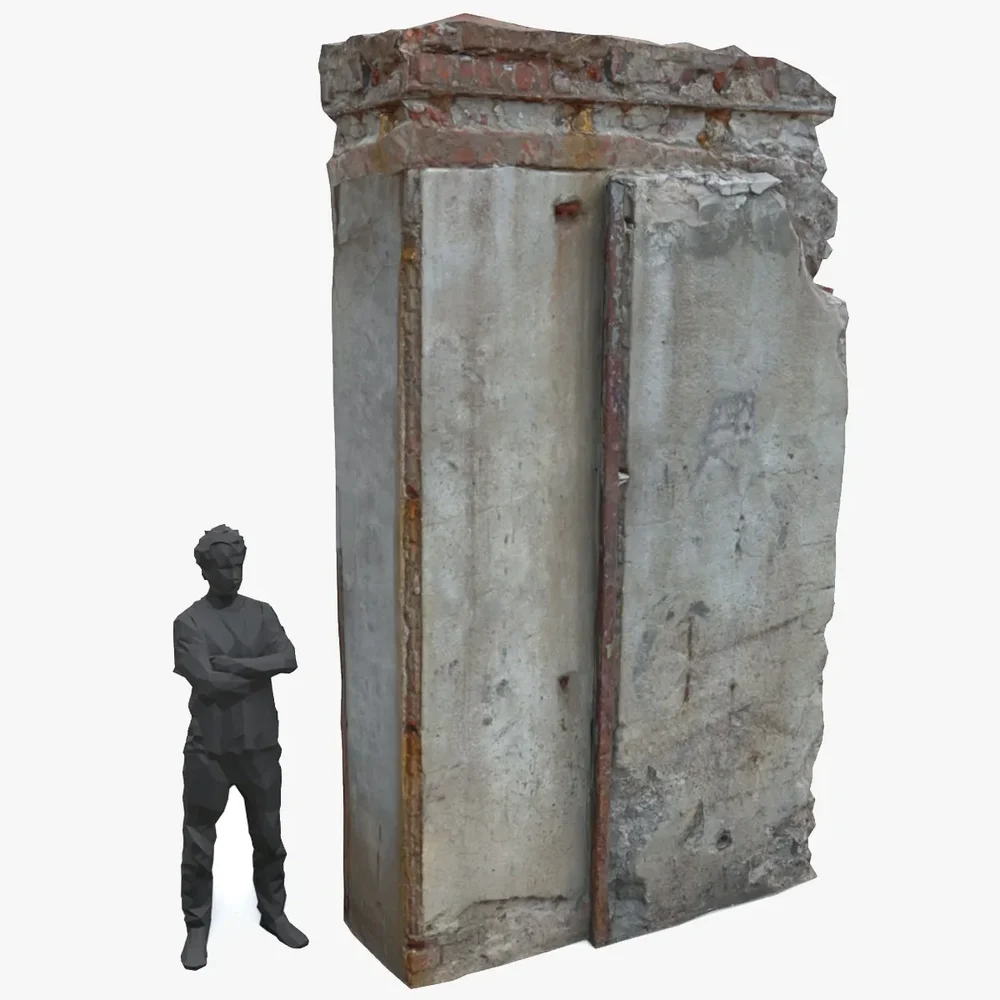 Pillar Brick Ruin Modern 2