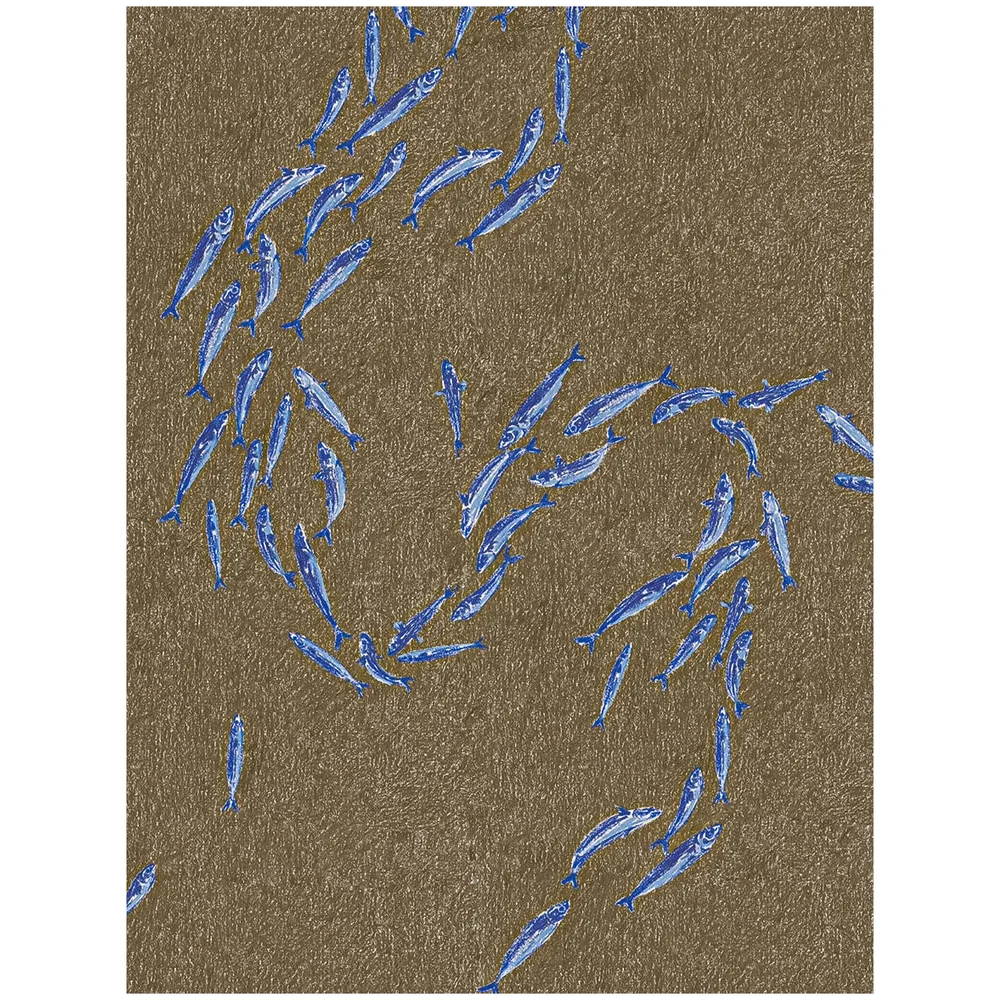 Blue Coral Scribble Carpet