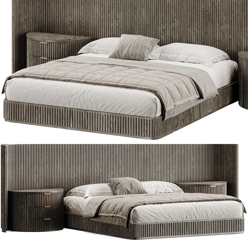 Rh Bed Byron Extended Panel With Closet Nightstands