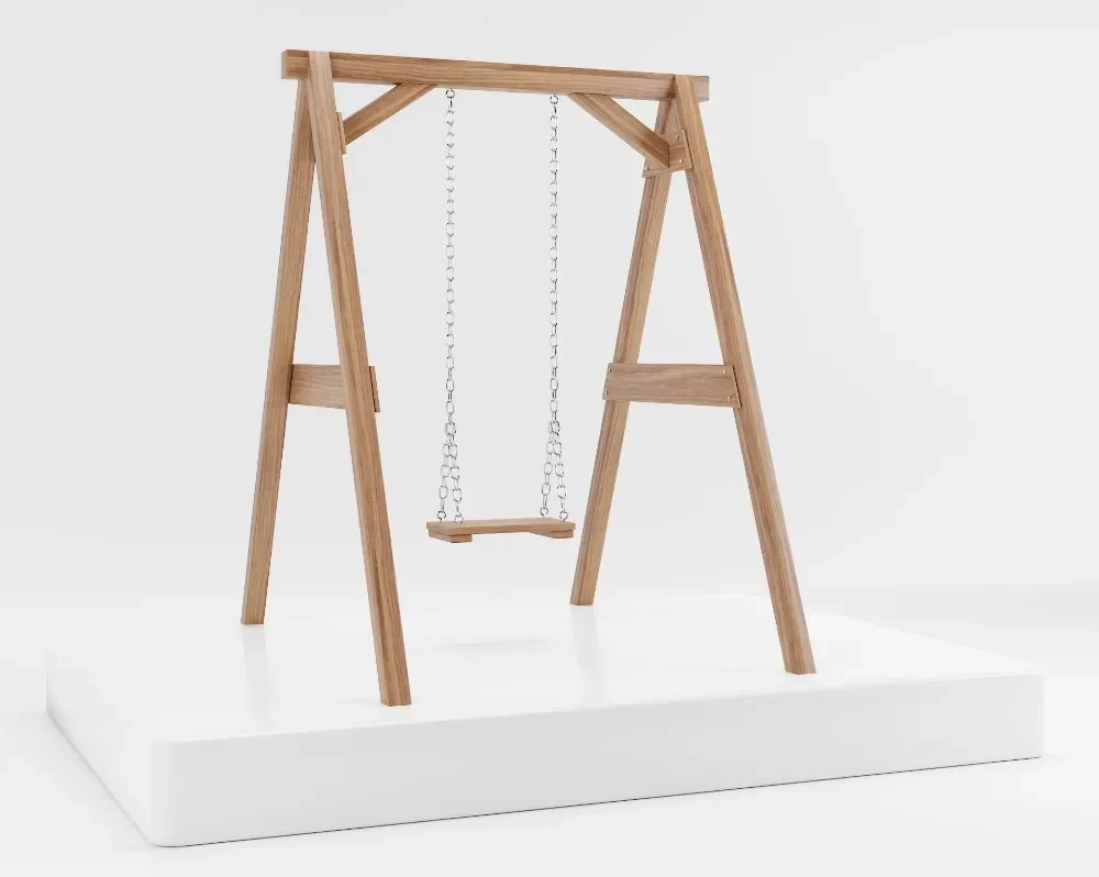 Wooden Swing Single