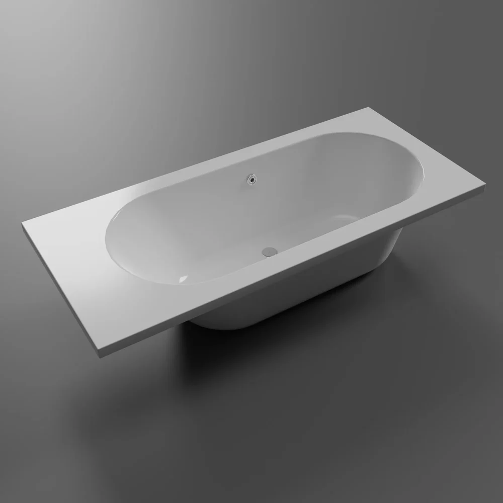 White Acrylic Bathtub