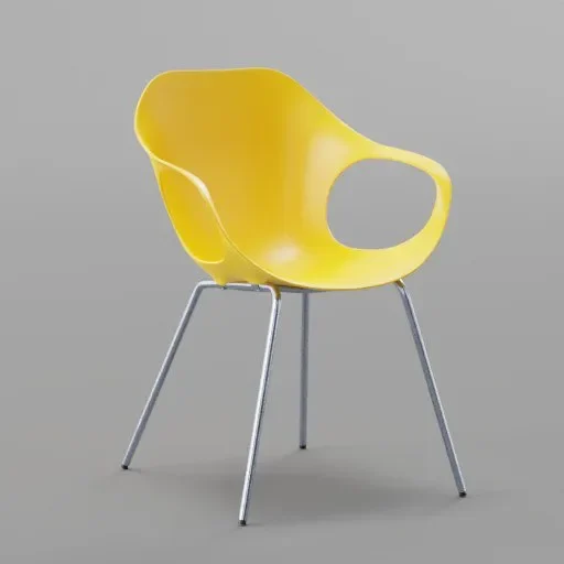 Plastic Chair Yellow