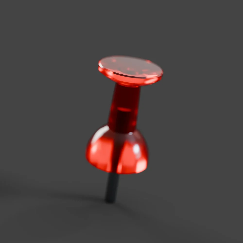 Red Plastic Pin