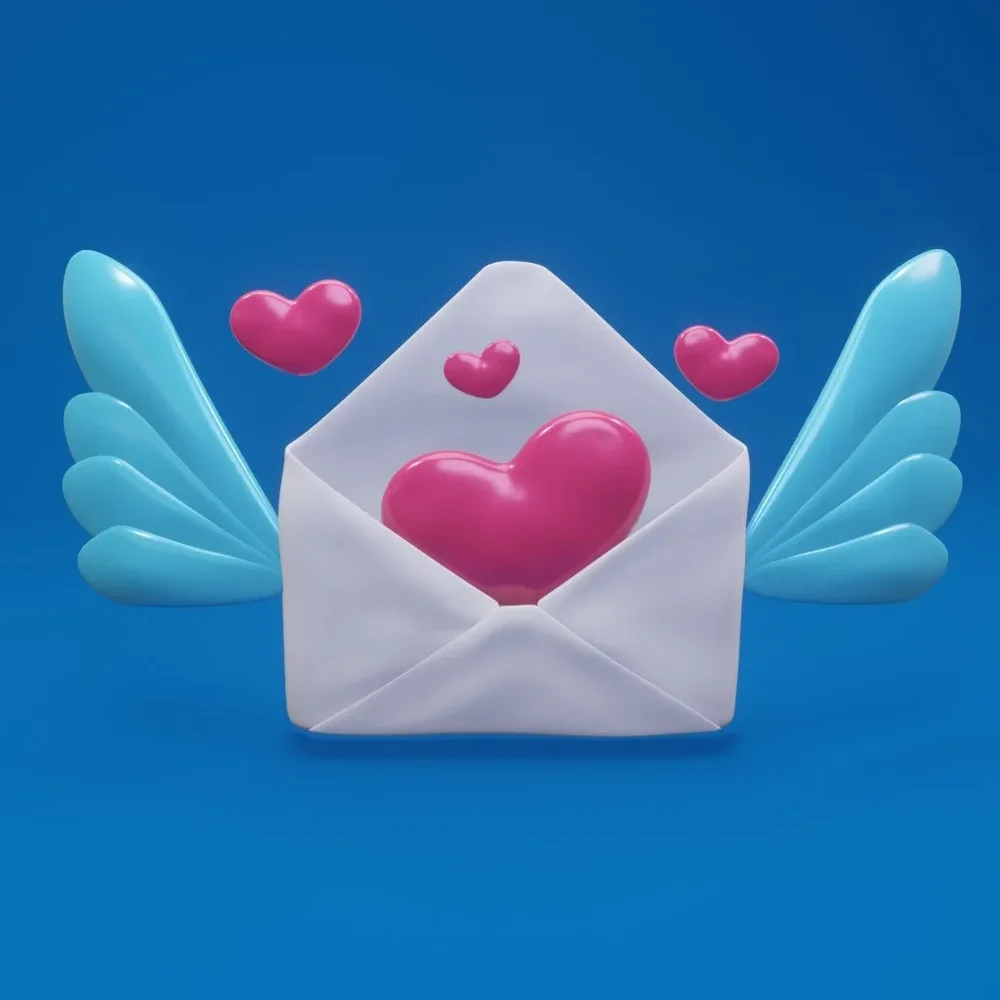 Envelope Of Heart Stylized