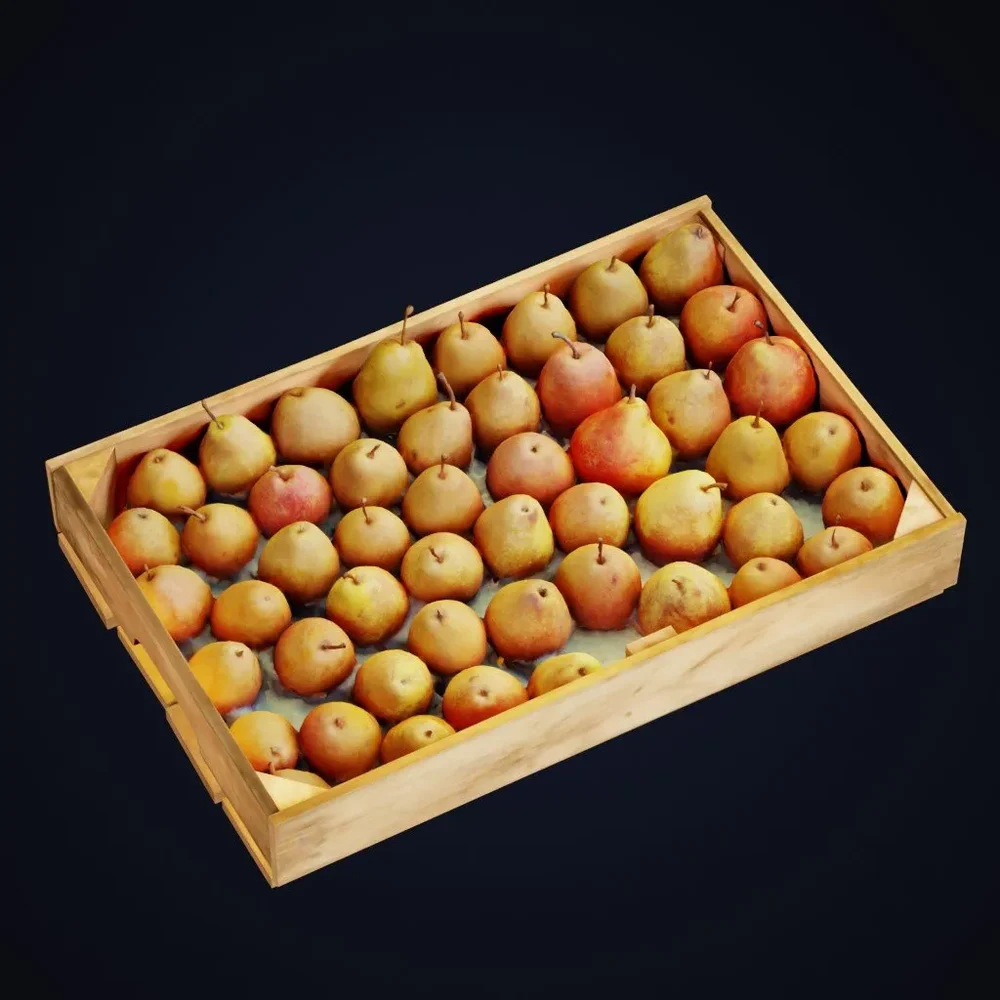 Box Of Pears Photoscanned 4k