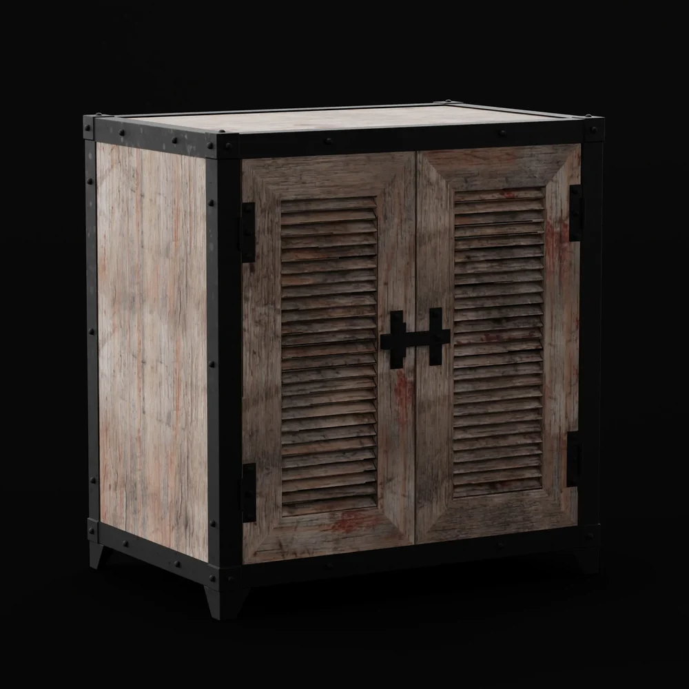 Industrial Style Cabinet Nightstand