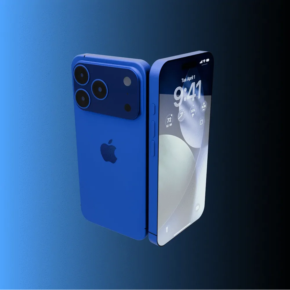 Iphone 17 Pro Blue Prerelease Concept
