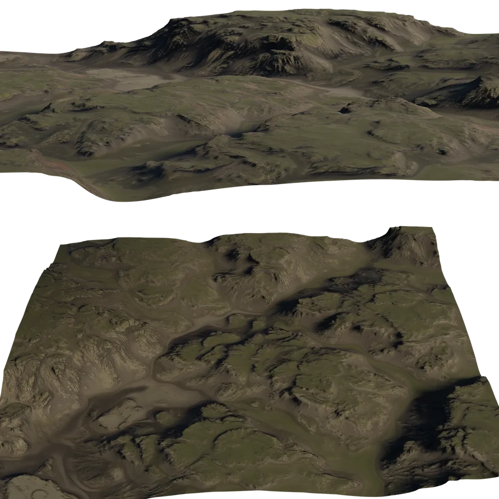 Sediment Cracks Mountains