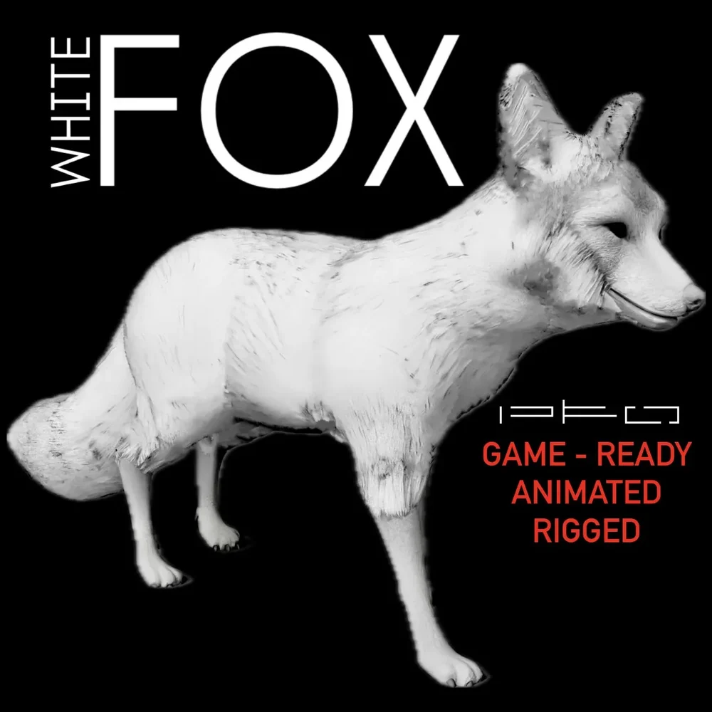 Realistic White Fox