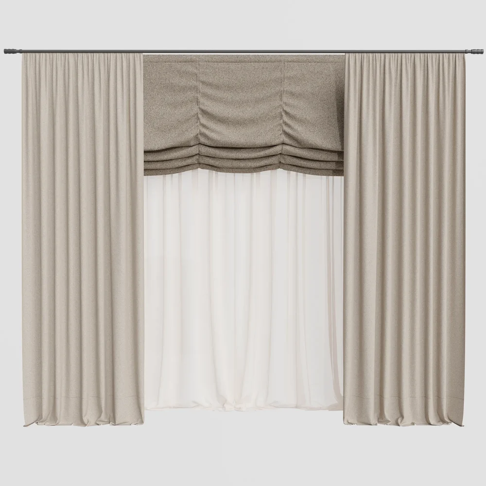 Gd Silk And Cotton Curtain