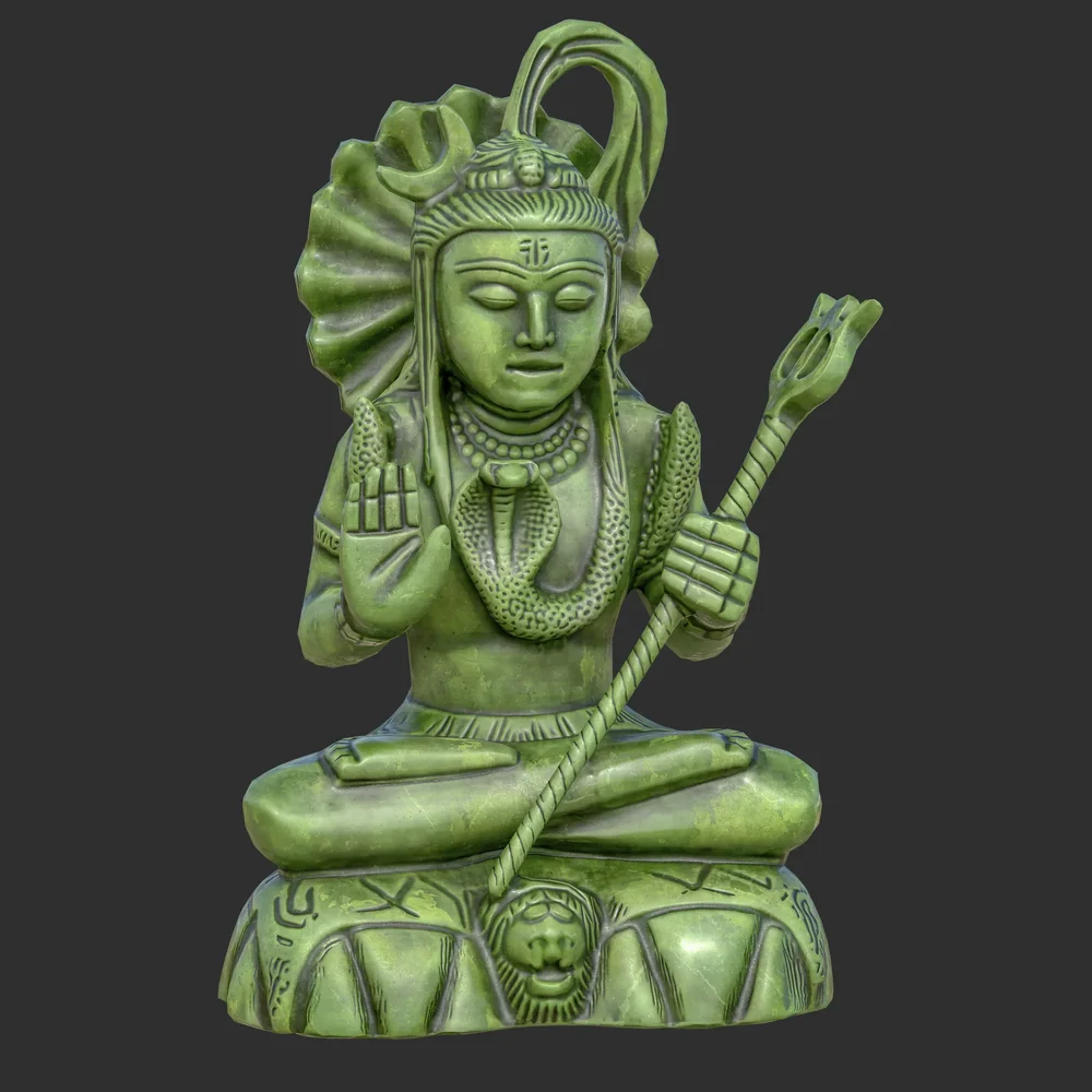 Lord Shiva Meditating Sacred Jade
