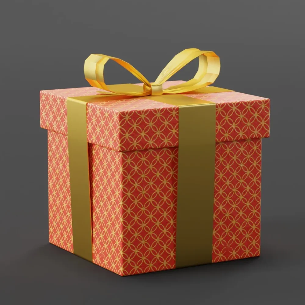 Premium Xmas Gift Box With Ribbon