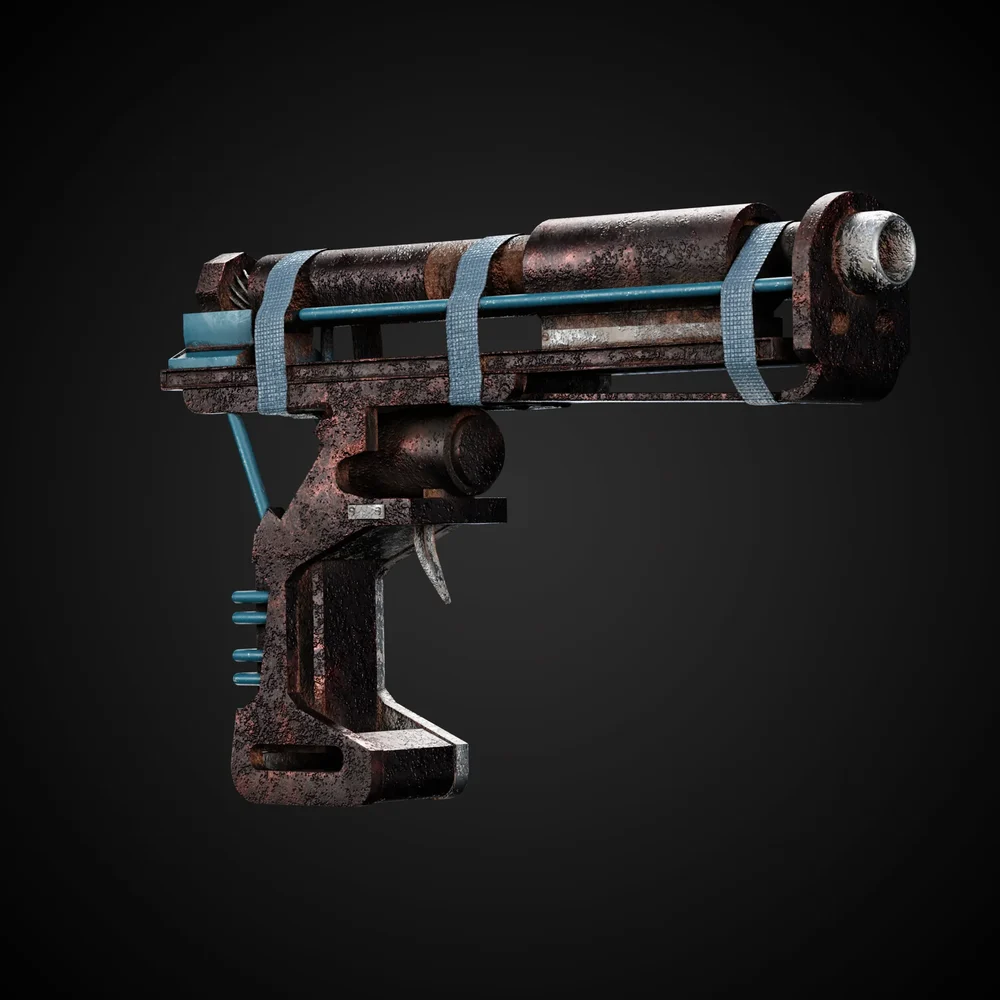 Apocalyptic Game-Ready Guns + 4k Textures | Blenderkit Series