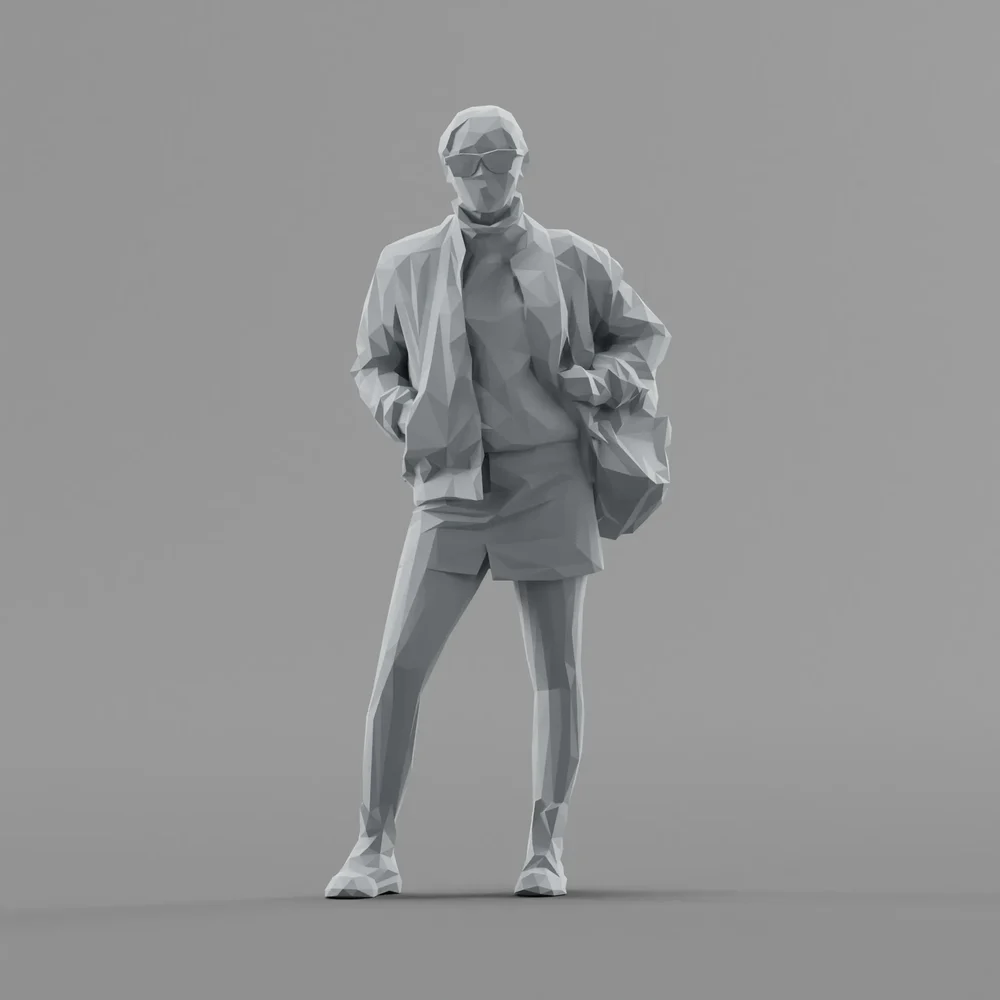 Lowpoly Female Standing