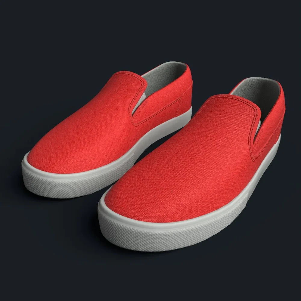 Red Slip-On Sneaker