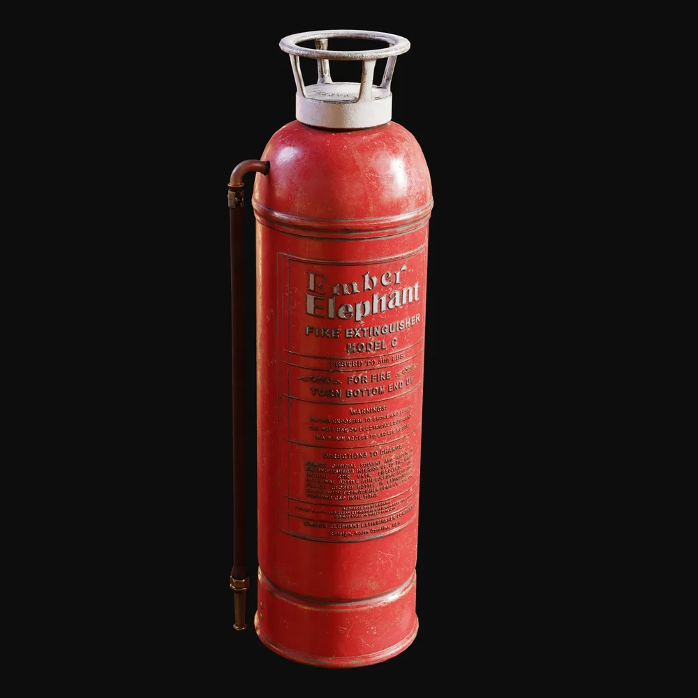 1920s Fire Extinguisher Painted Red