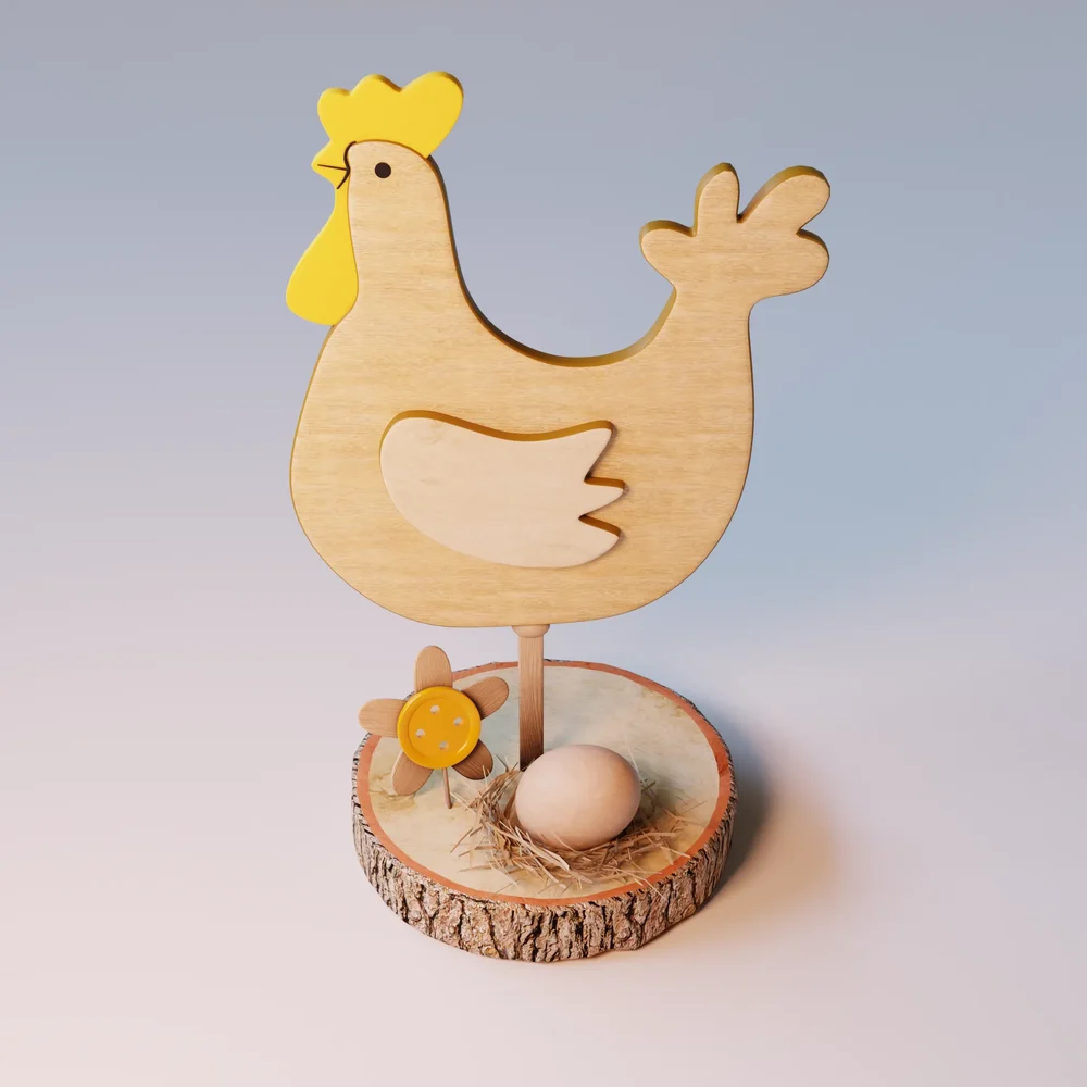 Easter Wooden Hen