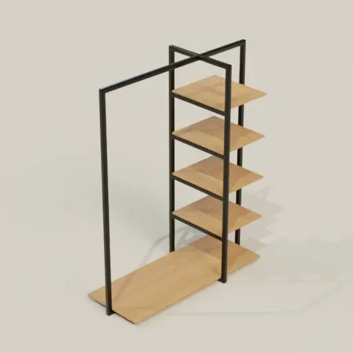 Clothing Rack Shelving Bookcase 160 X 68 X 200