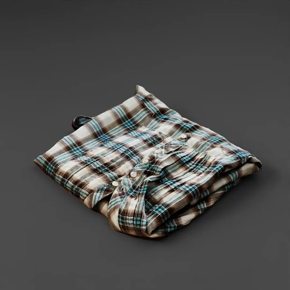 Folded Plaid Shirt
