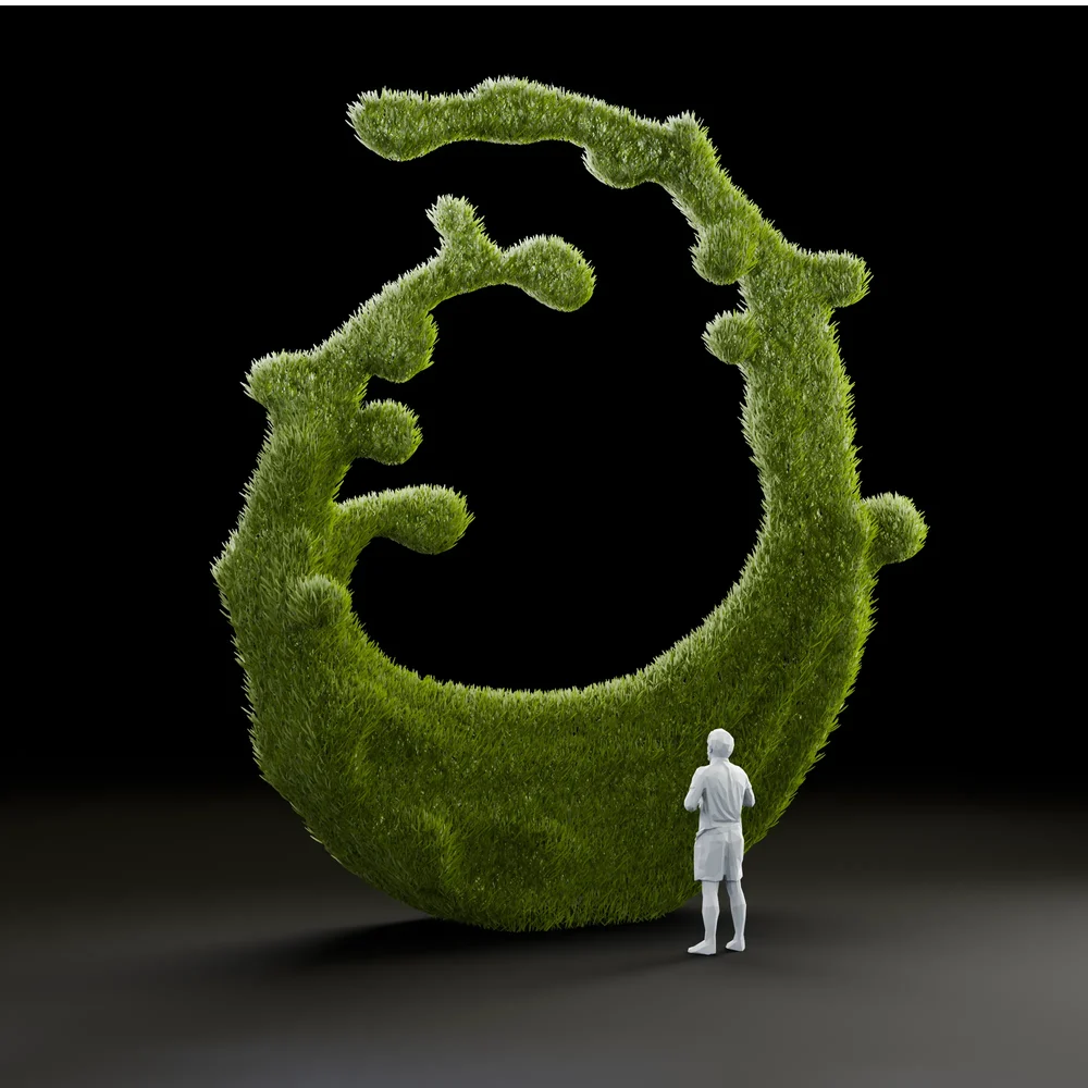 Organic Grass Ring Sculpture Nature