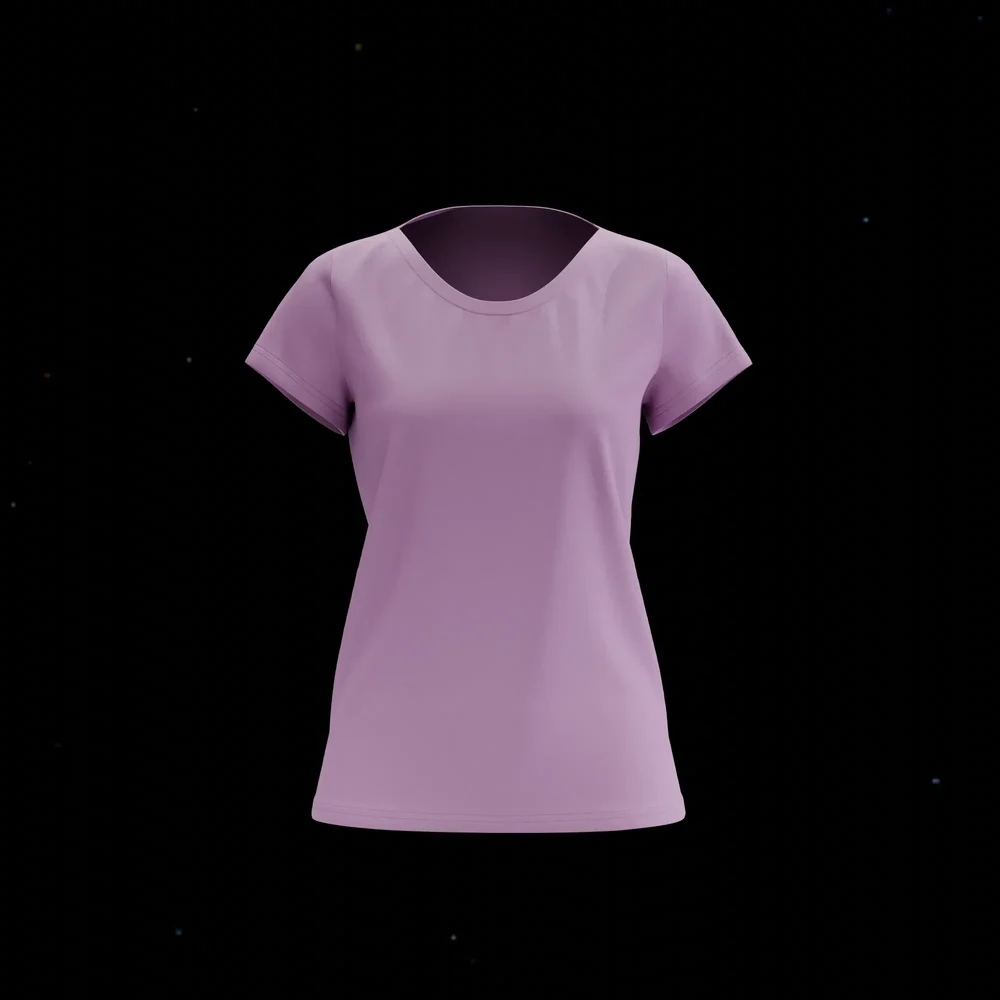Leaf Neck Women Tee Design