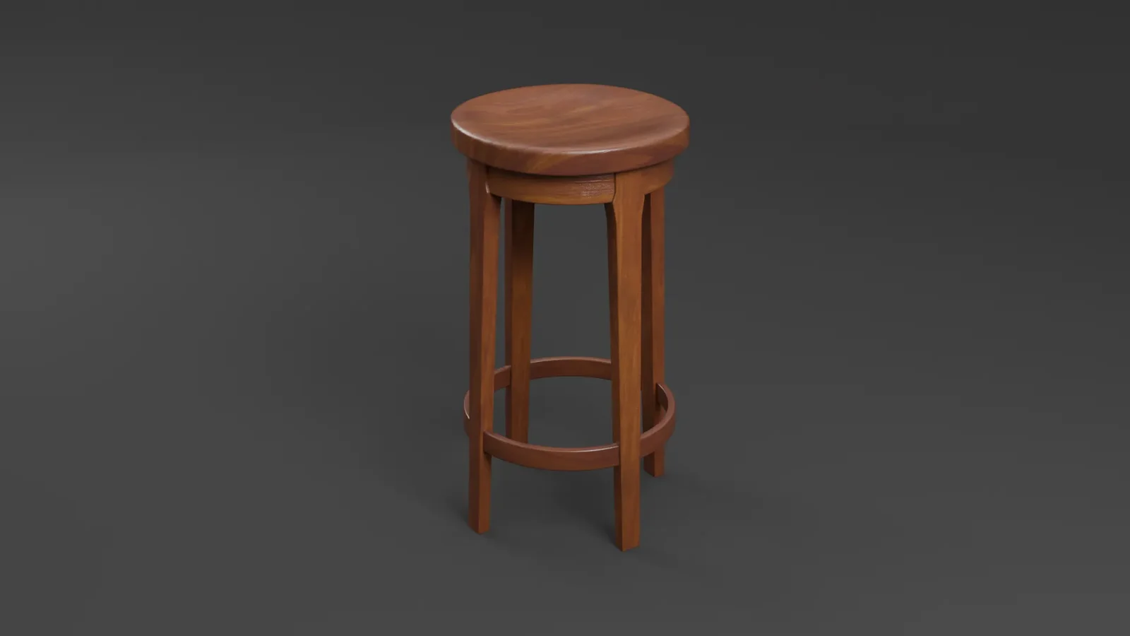 Varnished Bar Chair