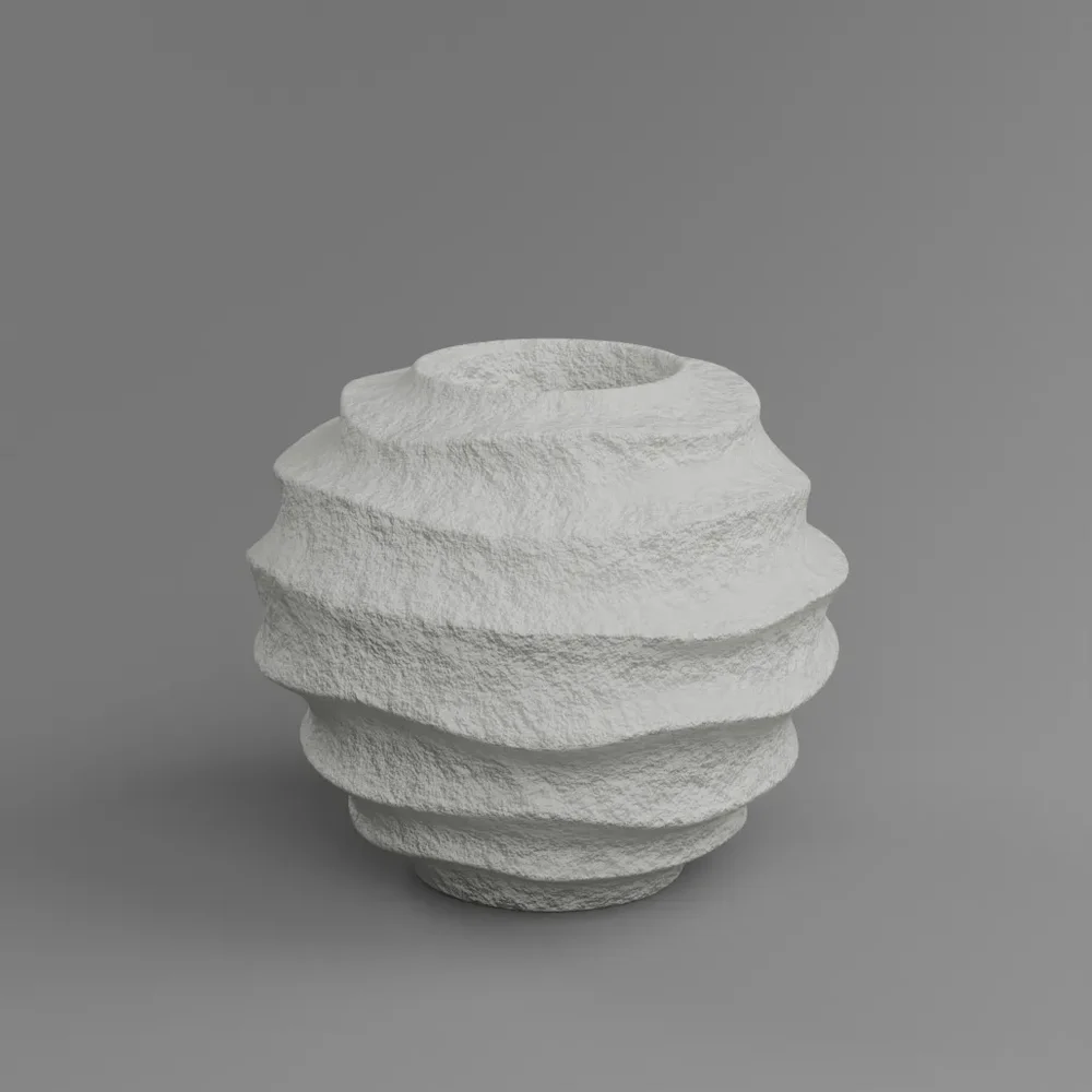 Natural Stone Wavy Vase