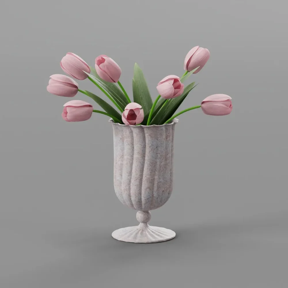 Pink Tulip Vase