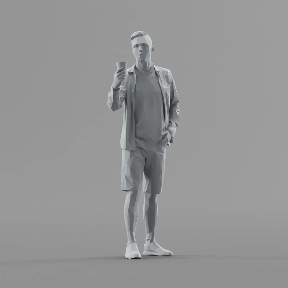 Lowpoly Male Standing