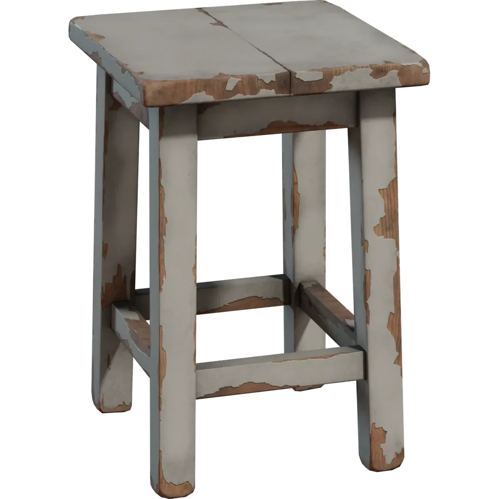Painted Wooden Stool