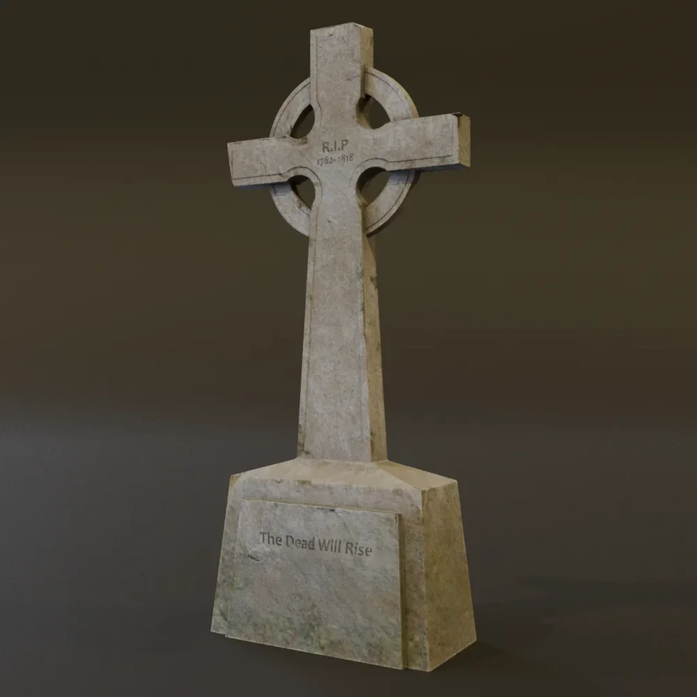 Halloween Grave Stone Cross