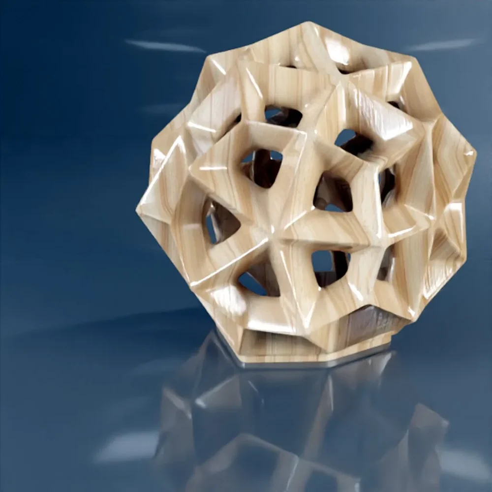 Decor Geom Wood Sculpture