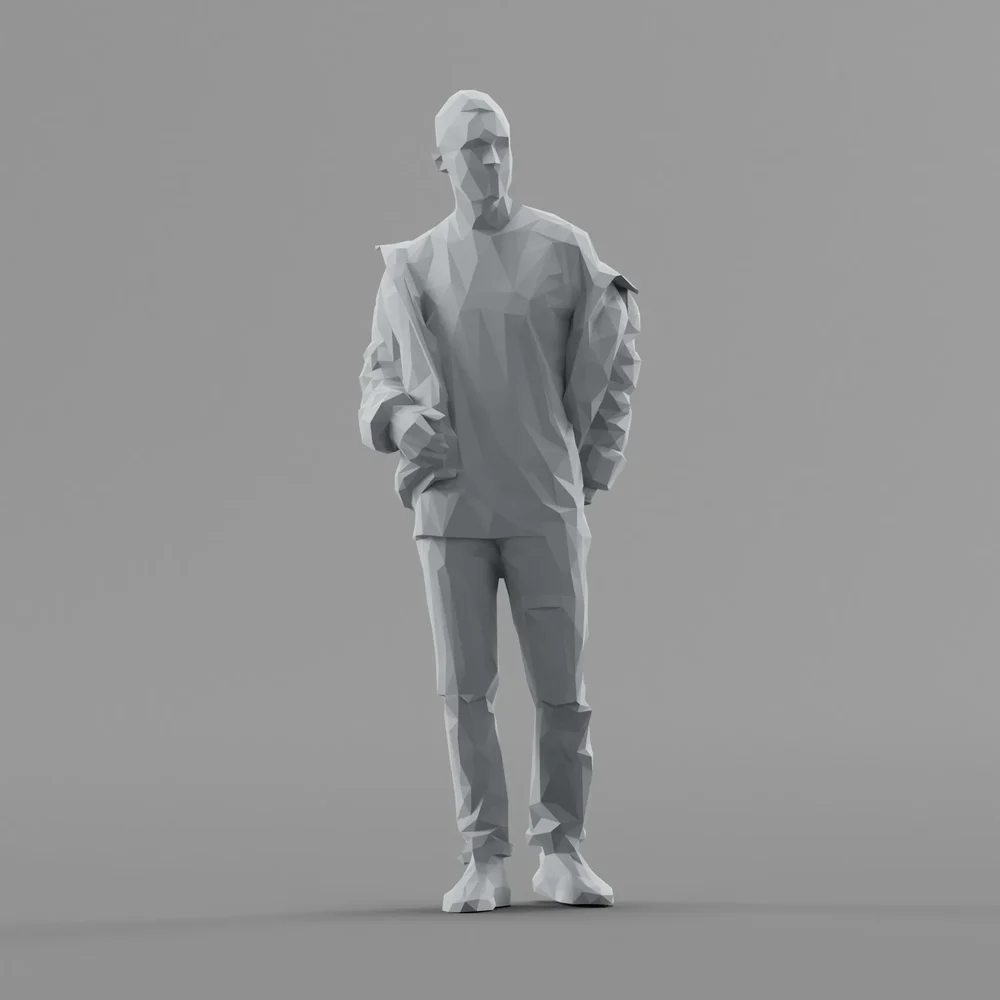 Lowpoly Male Walking