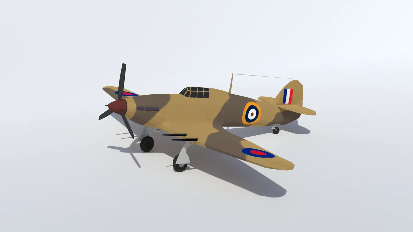 Low Poly Hawker Hurricane Mk Iic