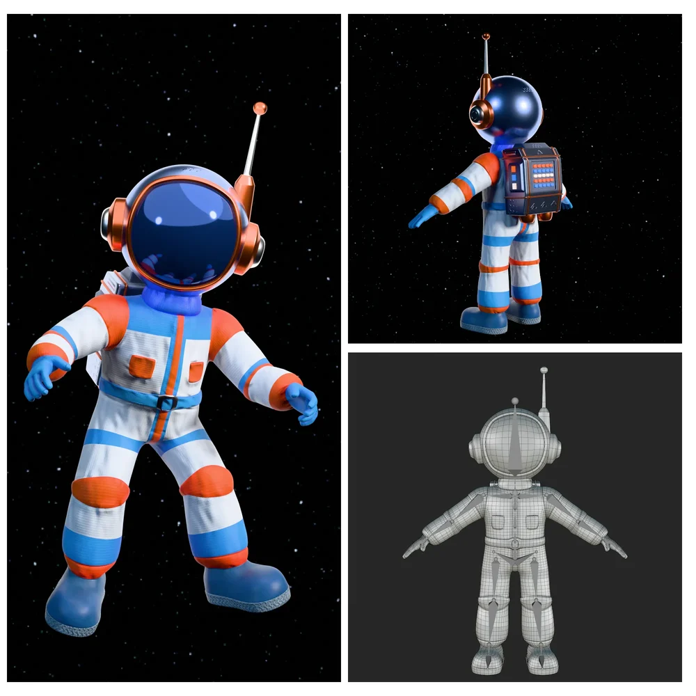 Stylized Cartoon Astronaut